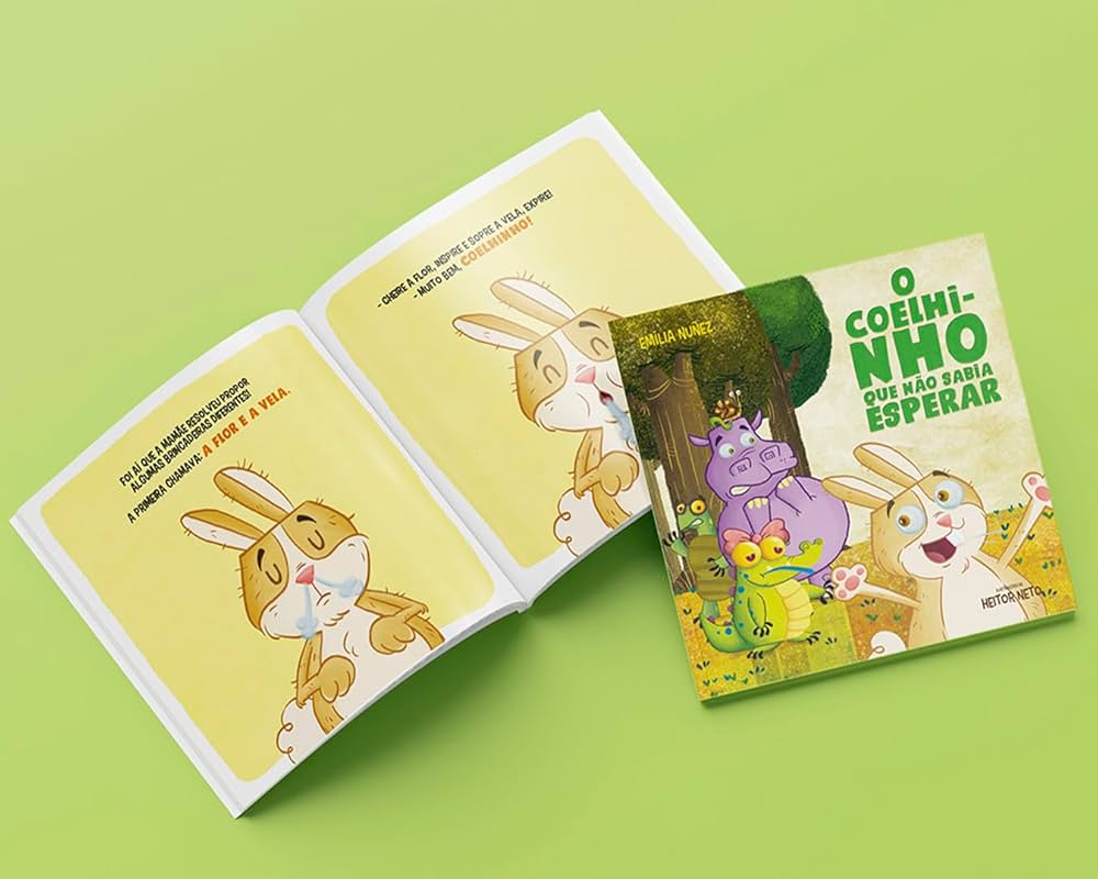O coelhinho que não sabia esperar, editora Tibi. Um livro sobre ANSIEDADE, PACIÊNCIA para ensinar seu filho a esperar o tempo certo das coisas e pessoas.