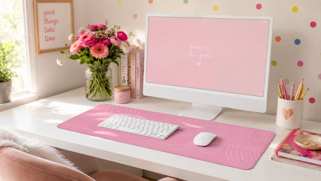 MOUSEPAD GRANDE ITENS DE ESCRITÓRIO PARA MONTAR SEU ESPAÇO DE TRABALHO EM CASA COM DECORAÇÃO PINTEREST, INSTAGRAMÁVEL, PAGANDO POUCO, NA SHOPPE.