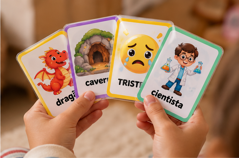 Jogo para criar histórias: Recorte e imprima para usar com seu filho ou em seu consultório. Você também pode usar o arquivo digital pra produzir o jogo e revender. 