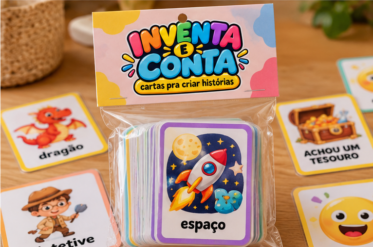 Jogo para criar histórias: Recorte e imprima para usar com seu filho ou em seu consultório. Você também pode usar o arquivo digital pra produzir o jogo e revender. 
